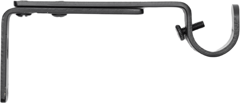 Reglerbar gardinstångshållare Ø19 mm, 1 st, från Kirsch, i färgen Black.