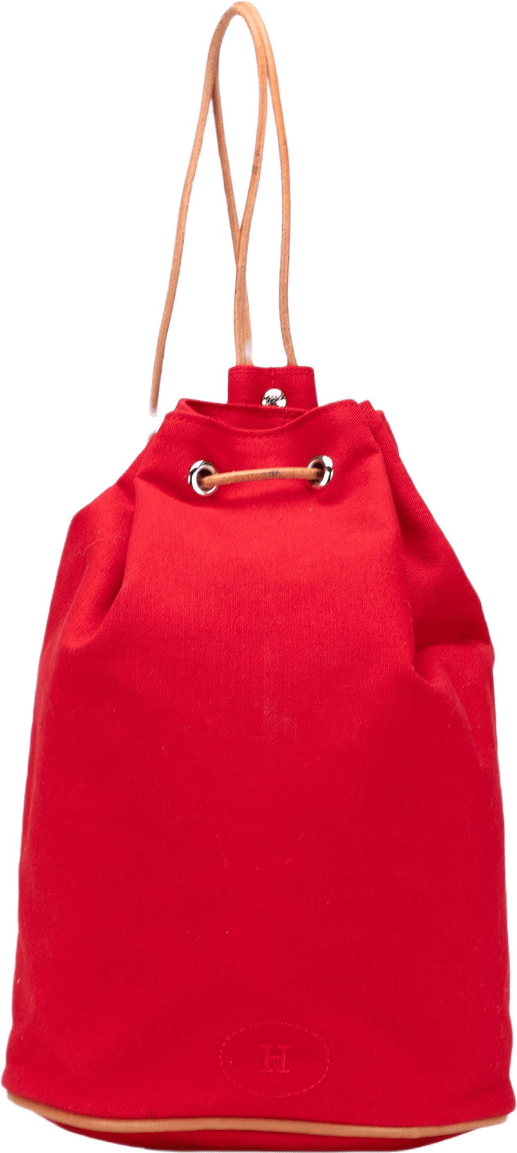 Hermès Toile Polochon Mimile, från Luxclusif, i färgen red.