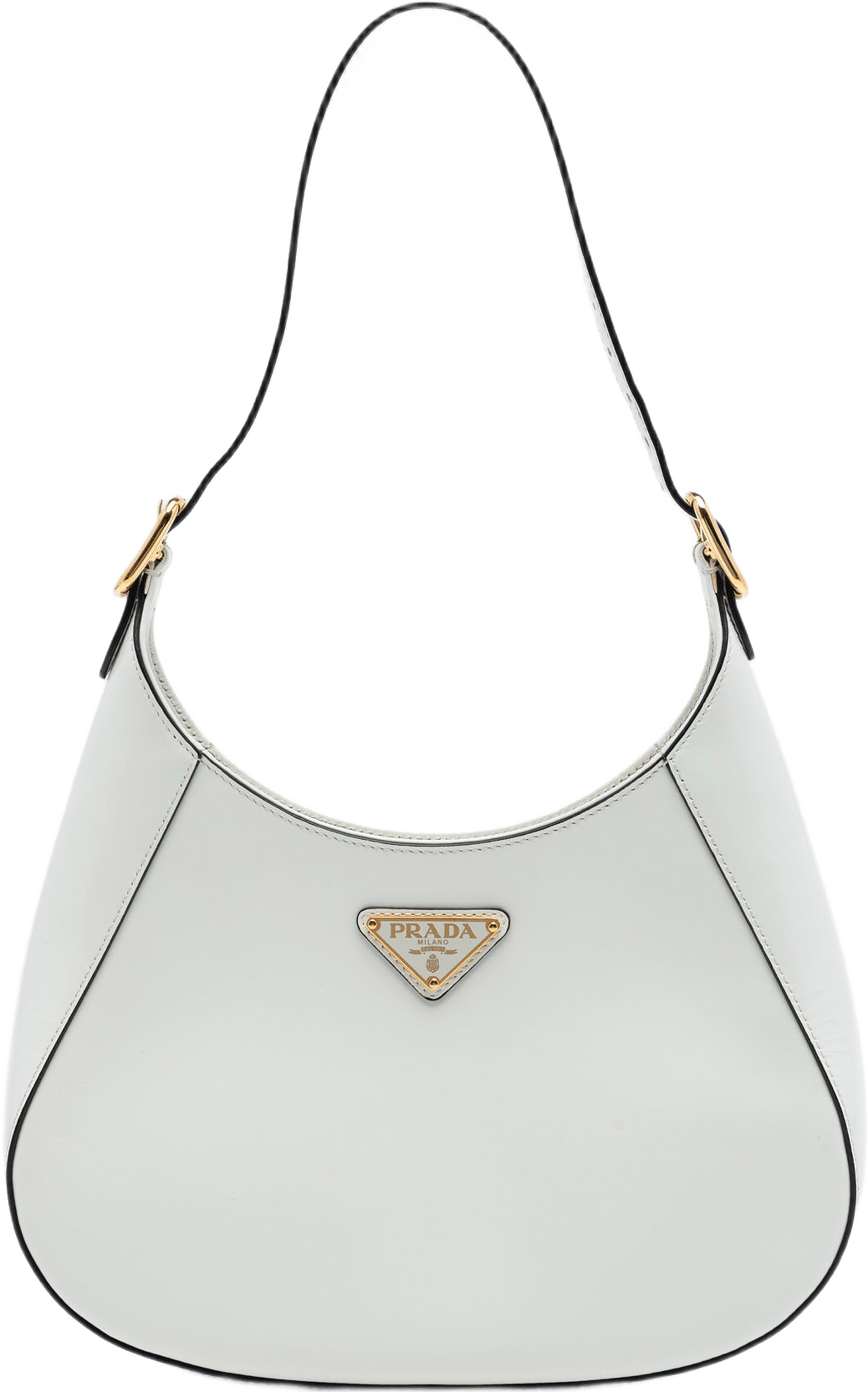 Prada Medium Calfskin Cleo Shoulder Bag, från Luxclusif, i färgen vit.
