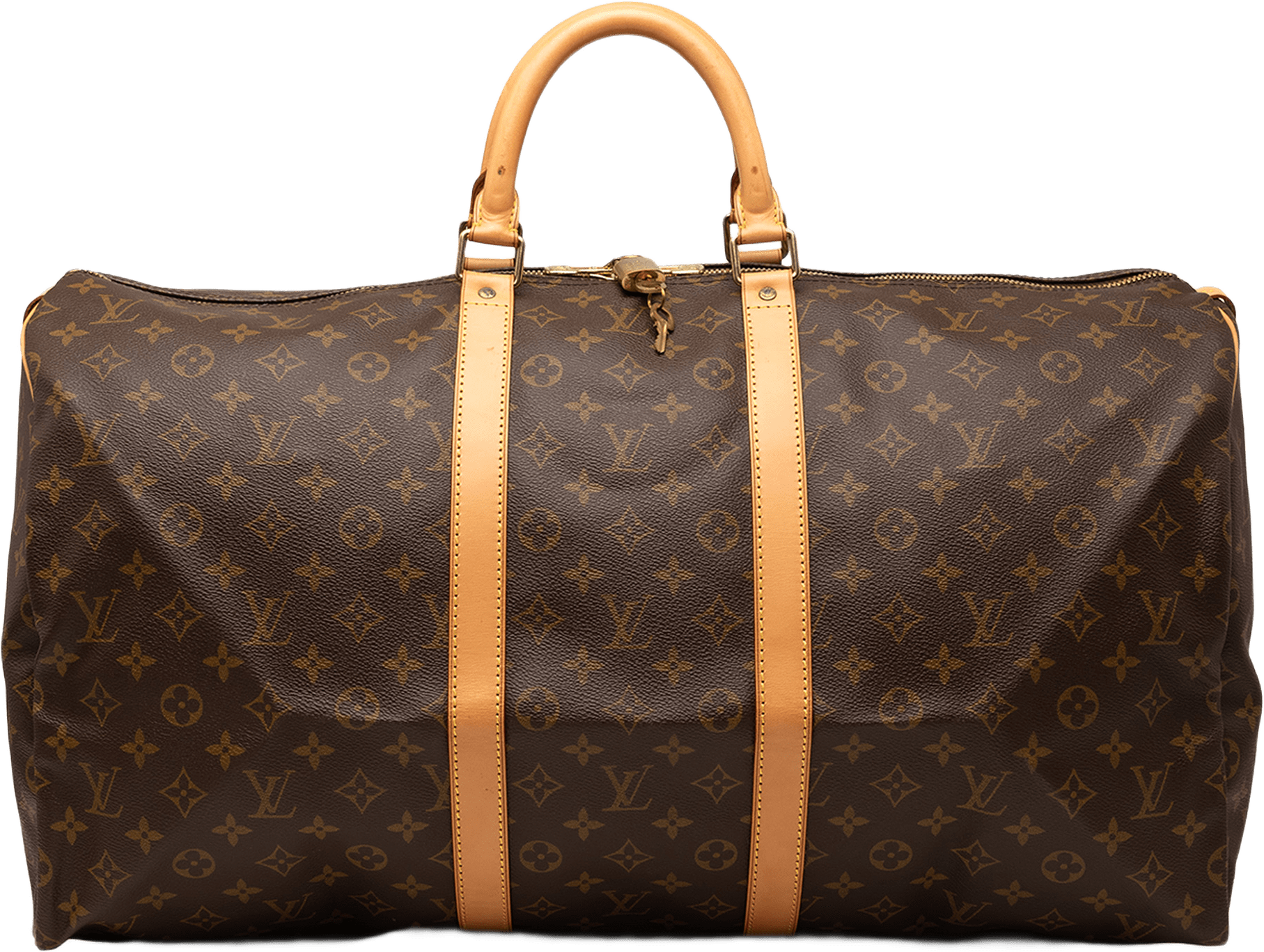 Louis Vuitton Monogram Keepall 55, från Luxclusif, i färgen brown.
