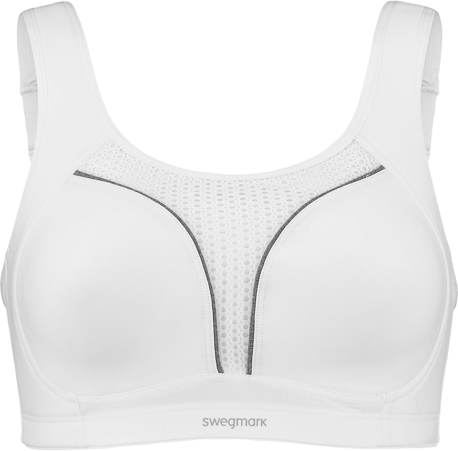 Dynamic Intense Sport-bh, från Swegmark, i färgen vit/greymelange.