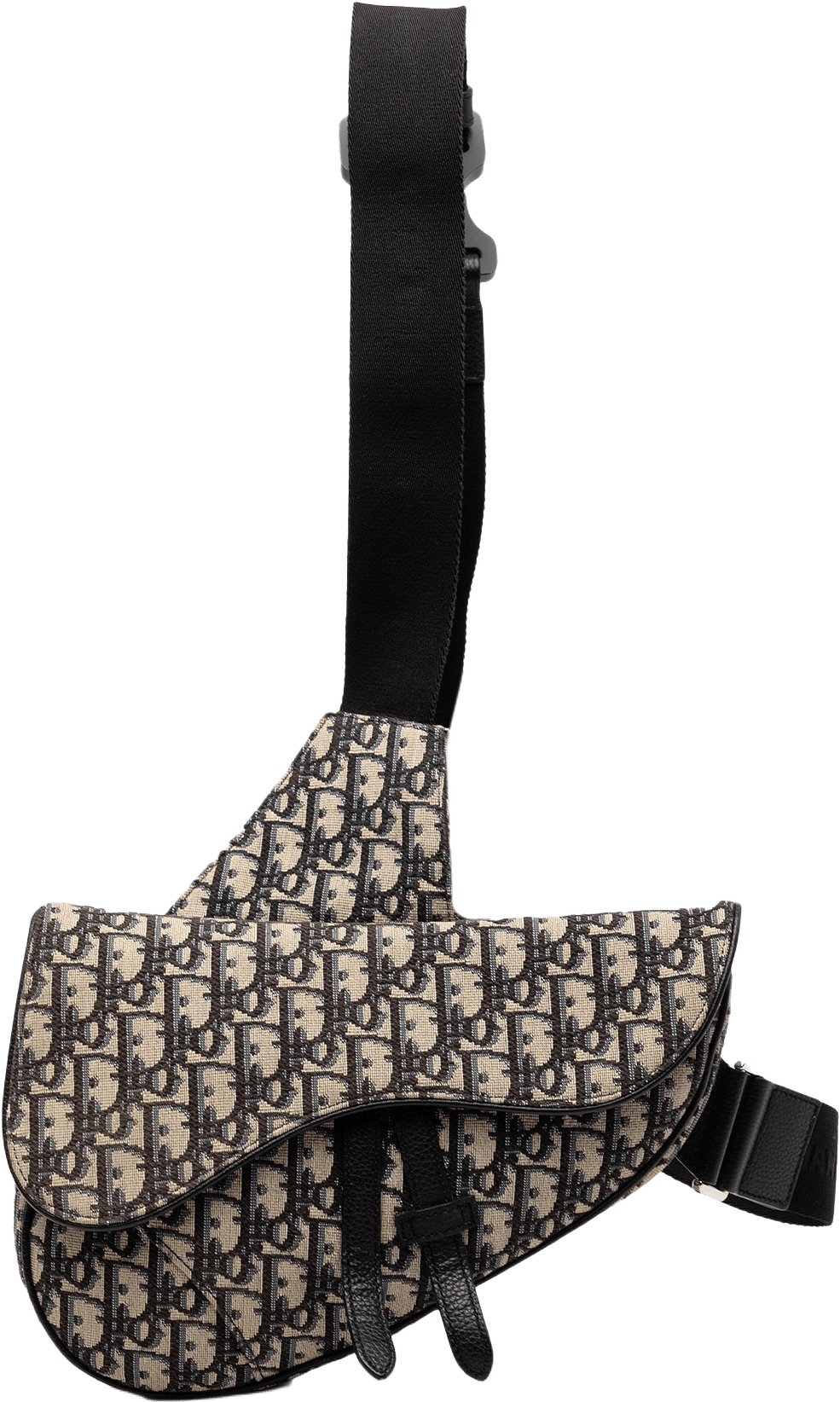 Dior Oblique Canvas Saddle Crossbody, från Luxclusif, i färgen blue.