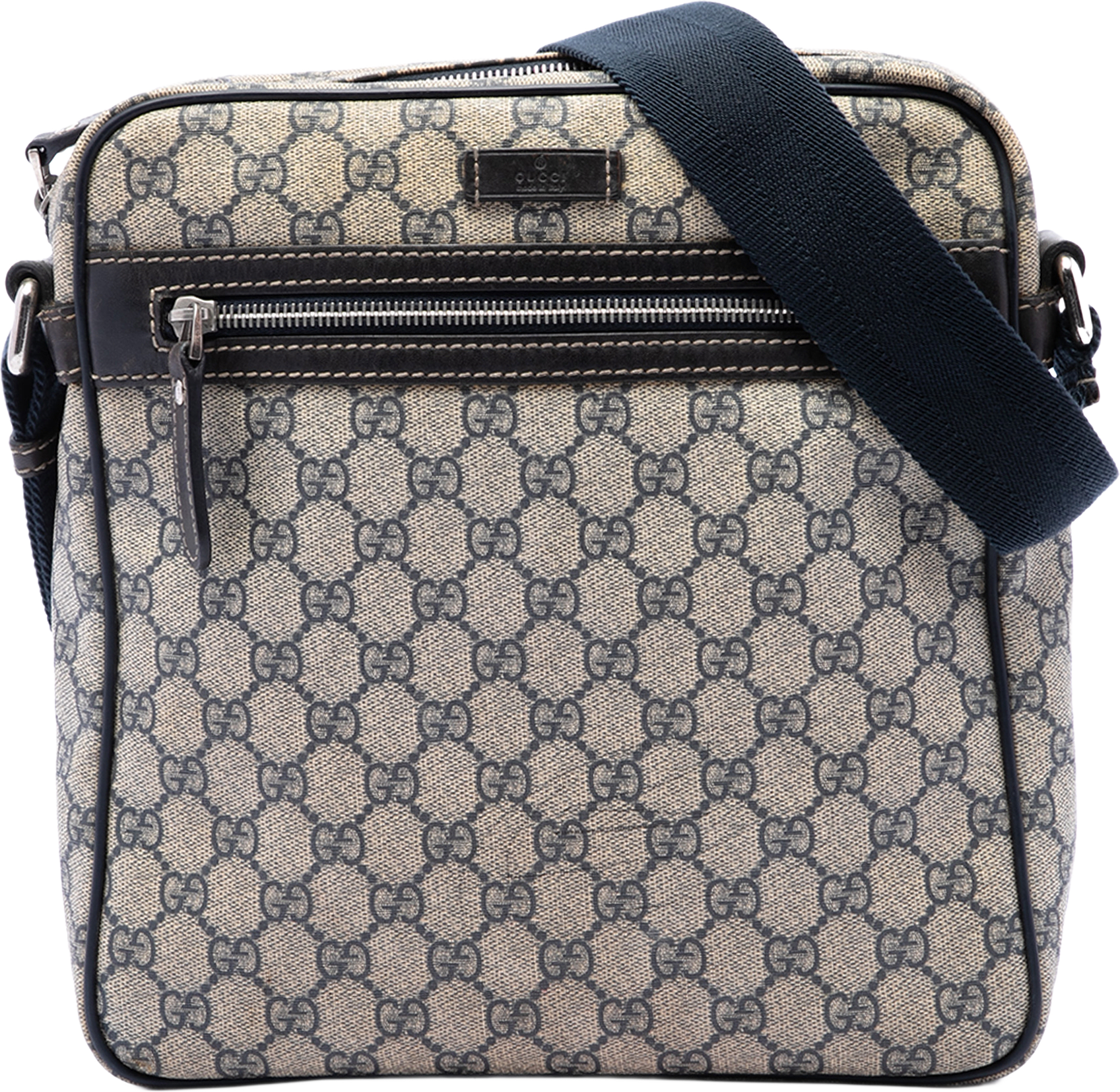 Gucci Gg Supreme Crossbody, från Luxclusif, i färgen beige.