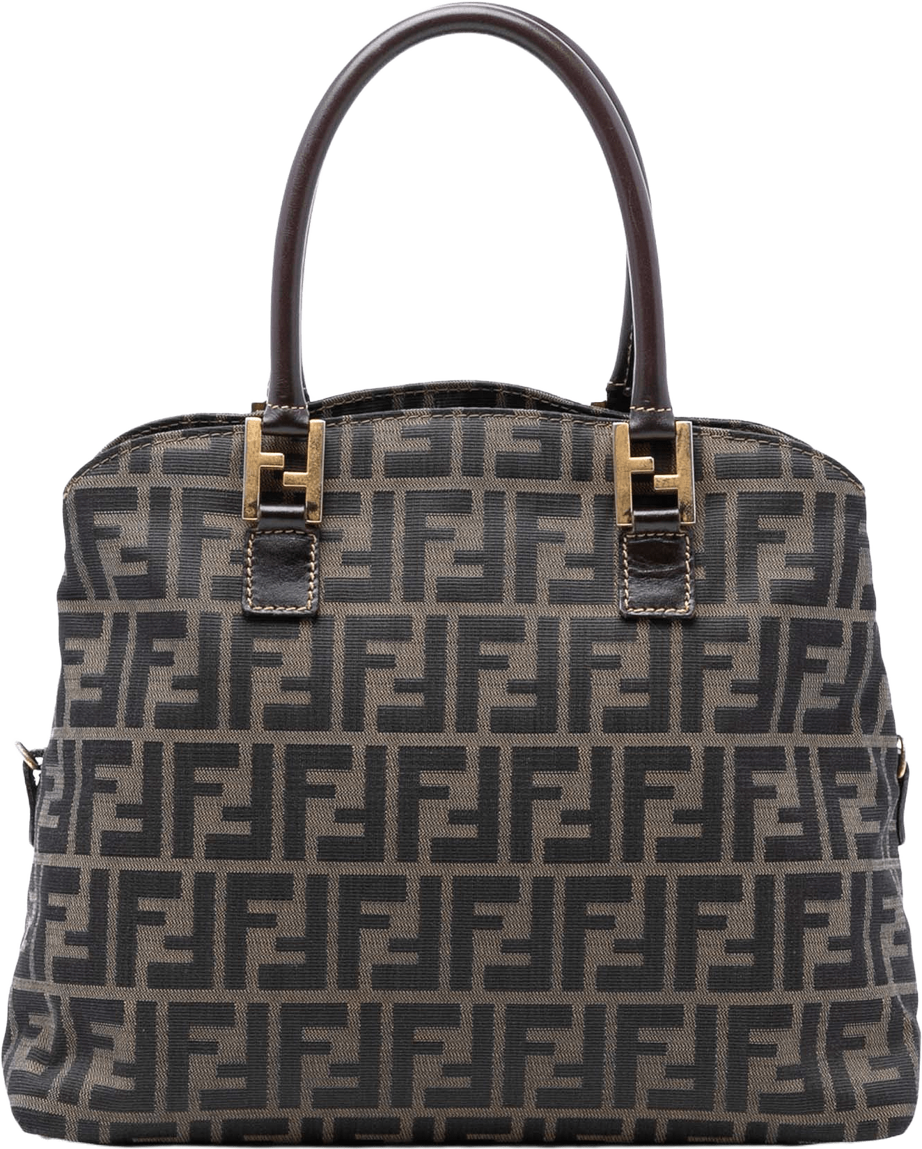 Fendi Zucca Canvas Satchel, från Luxclusif, i färgen brown.