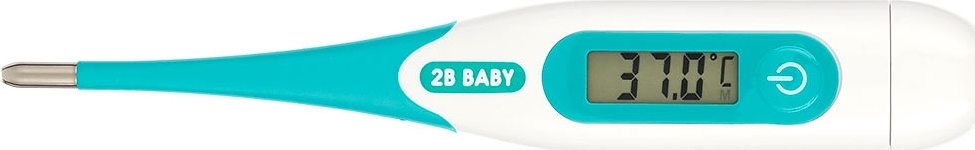 Digital Febertermometer Flexibel, från 2B Baby, i färgen turkos.