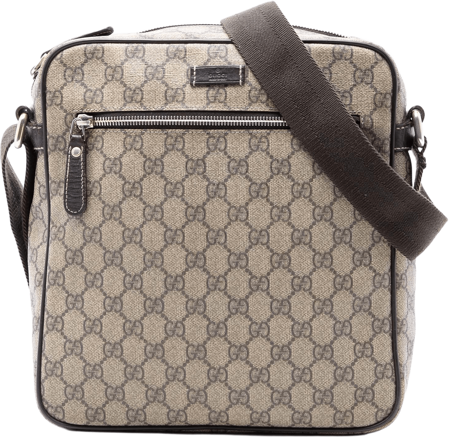Gucci Gg Supreme Crossbody, från Luxclusif, i färgen beige.