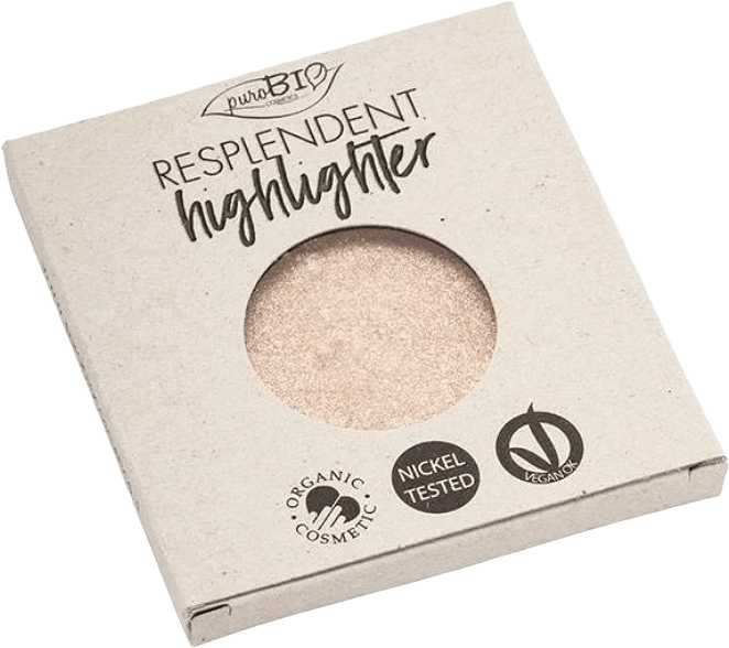 Resplendent Highlighter Powder, från PuroBio, i färgen champagne 01 refill.