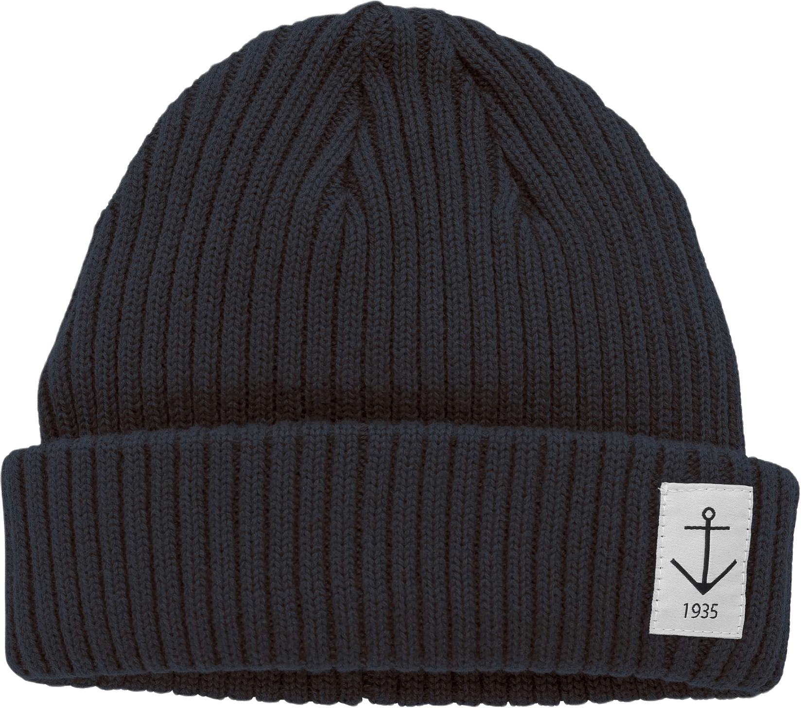 Ekologisk Bomull, Beanie Mössa, Smula, Grå, från Resteröds, i färgen navy.