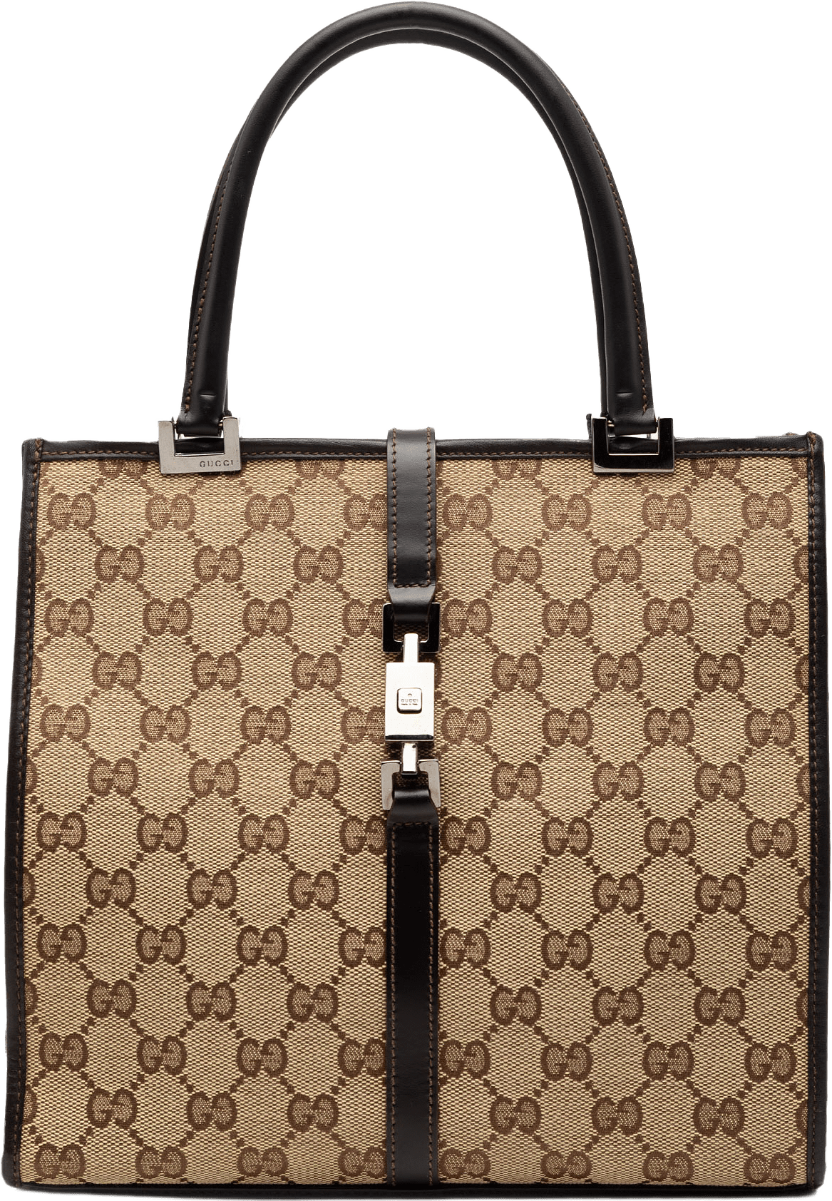Gucci Gg Canvas Jackie Handbag, från Luxclusif, i färgen beige.