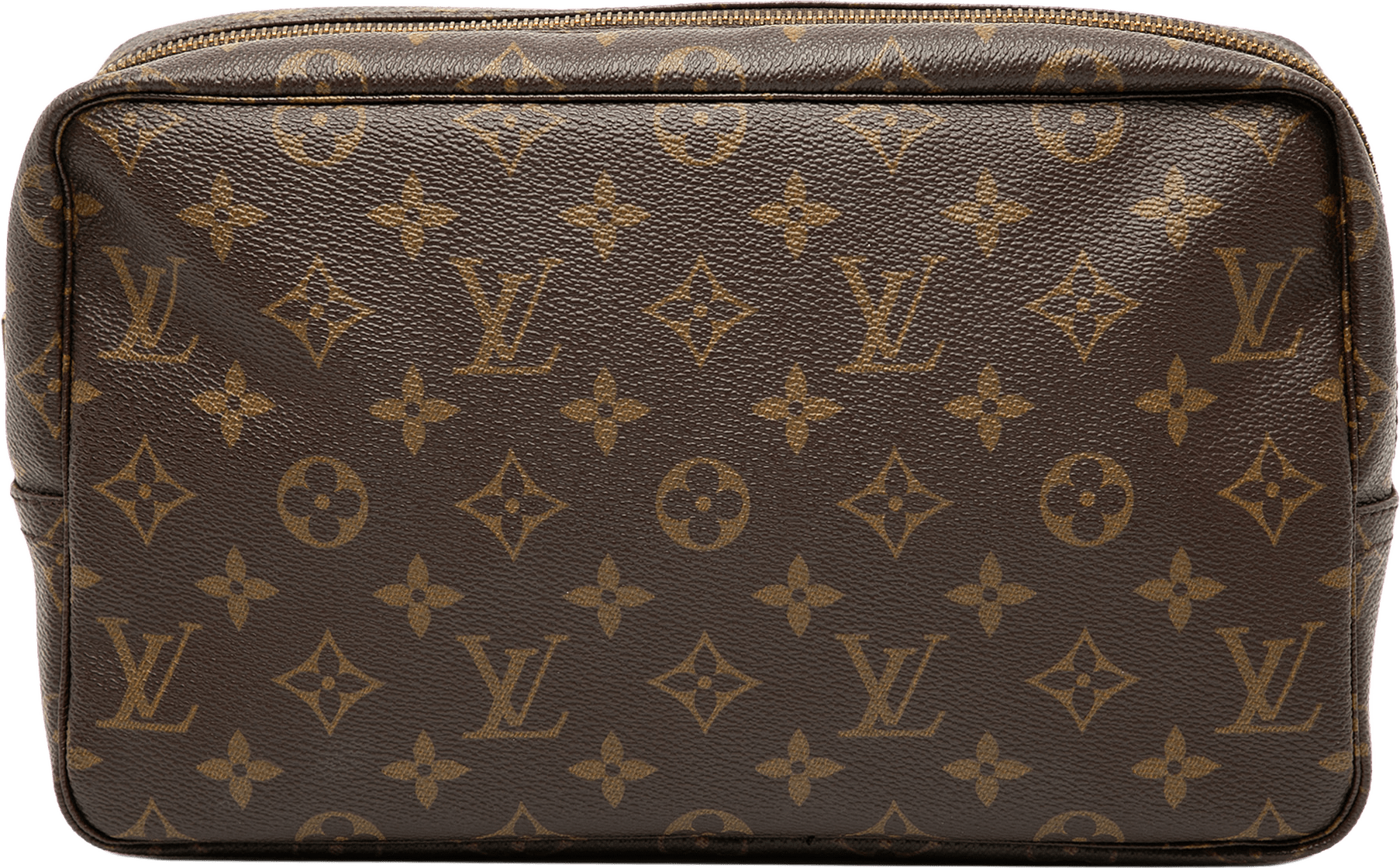 Louis Vuitton Monogram Trousse Toilette 28, från Luxclusif, i färgen brown.