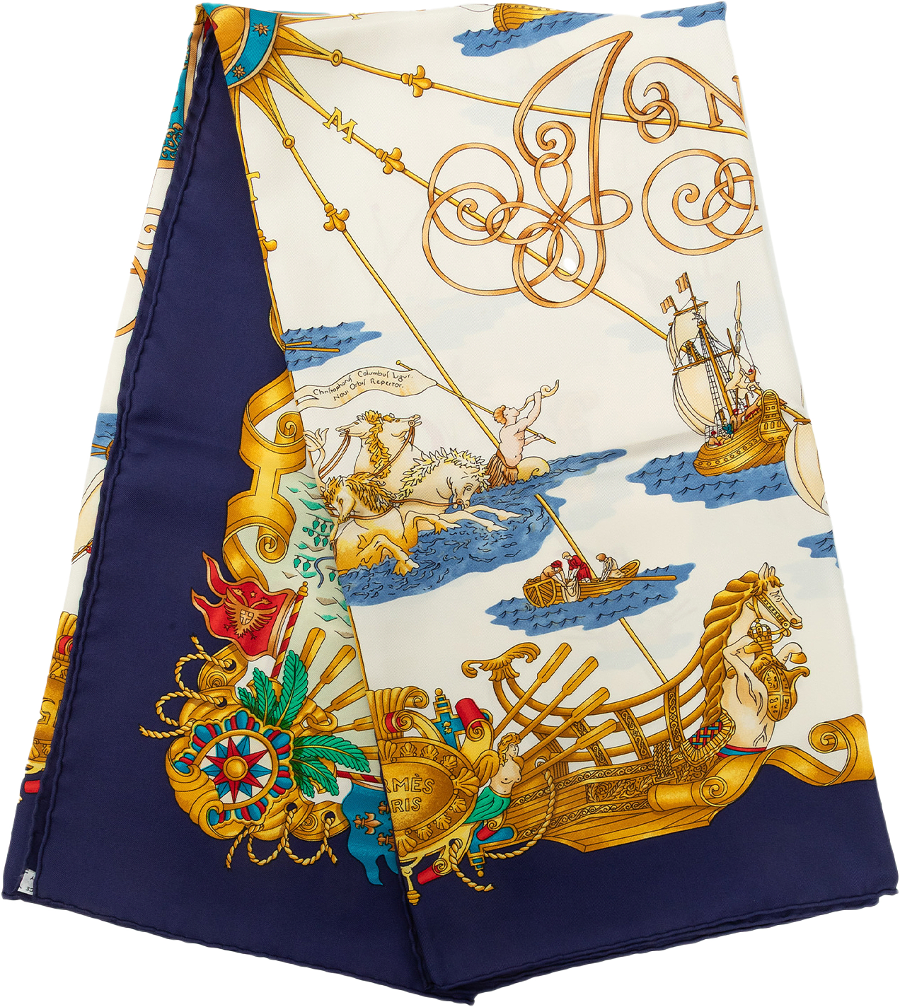 Hermès Voiles De Lumiere Silk Scarf 90, från Luxclusif, i färgen vit.