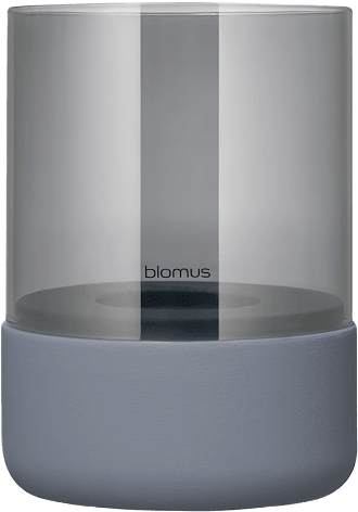 CALMA Stormlykta, från Blomus, i färgen steelgrey/smoke.