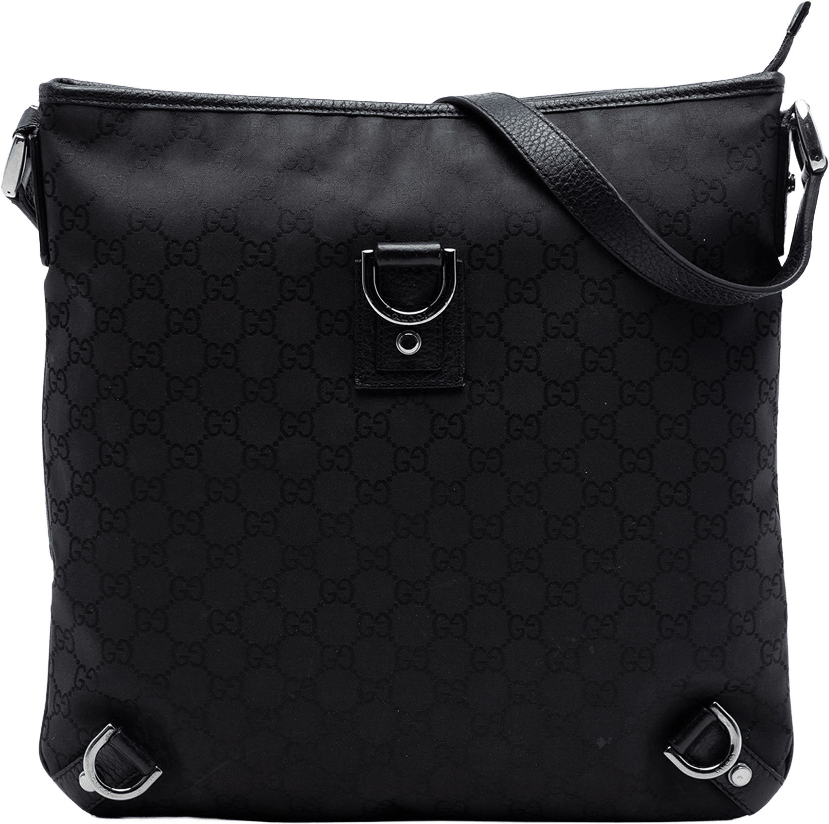 Gucci Gg Canvas Abbey D Ring Crossbody, från Luxclusif, i färgen black.