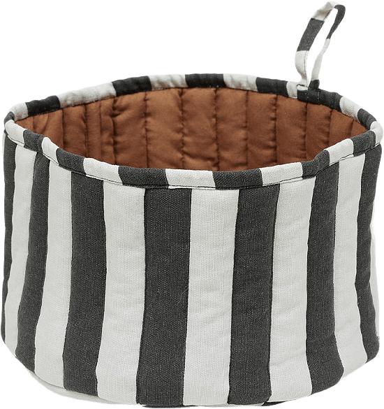 Toppu Bread Basket, från OYOY Living, i färgen black / white / taupe.