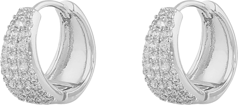 Brooklyn Oval Ring Ear, från SNÖ of Sweden, i färgen s/clear.