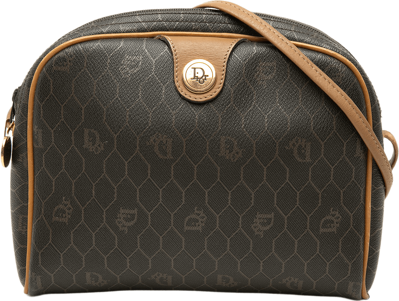 Dior Honeycomb Coated Canvas Crossbody, från Luxclusif, i färgen svart.