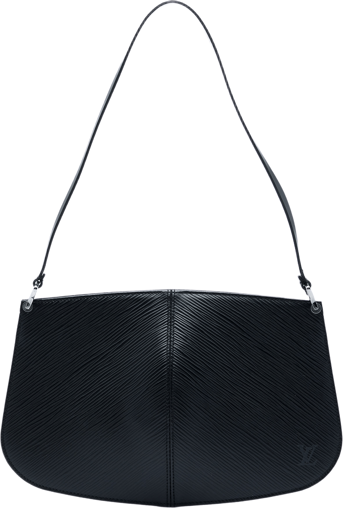 Louis Vuitton Epi Demi Lune Pochette, från Luxclusif, i färgen svart.