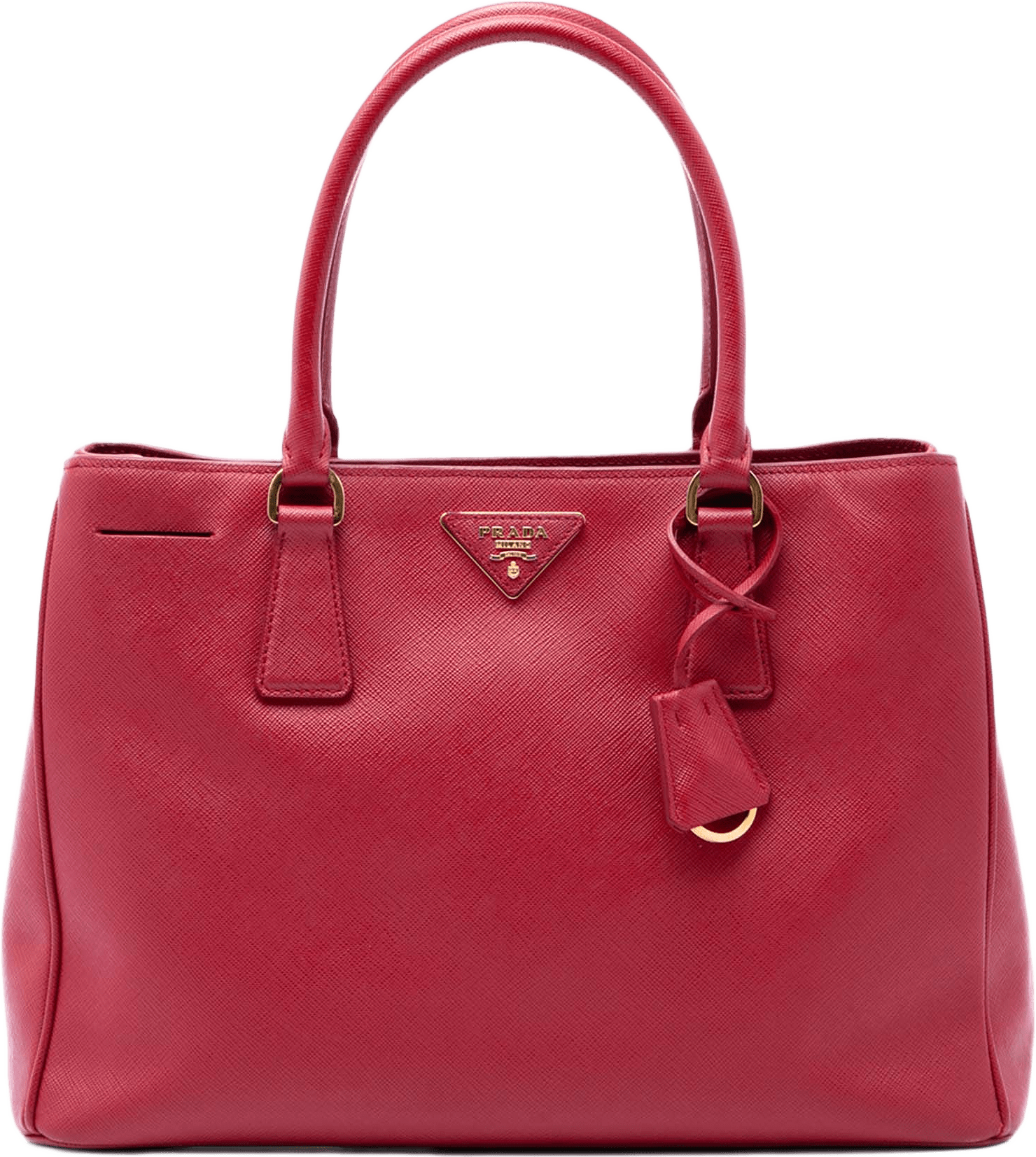 Prada Medium Saffiano Lux Galleria Tote, från Luxclusif, i färgen röd.