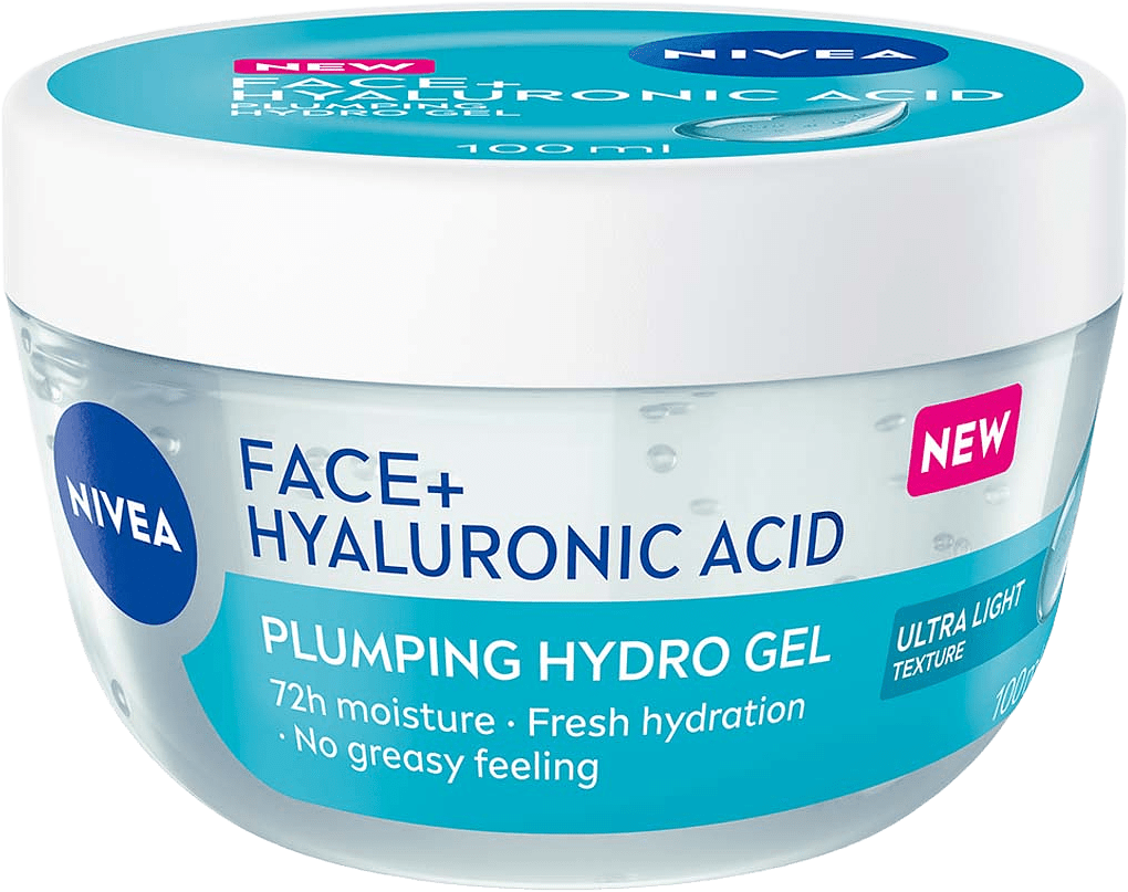 Ansiktskräm FACE+ Hyaluronic Acid Plumping Hydro Gel, från NIVEA.