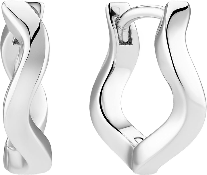 Ellera Waves Pianura Medio Earrings, från Sif Jakobs Jewellery, i färgen silver.