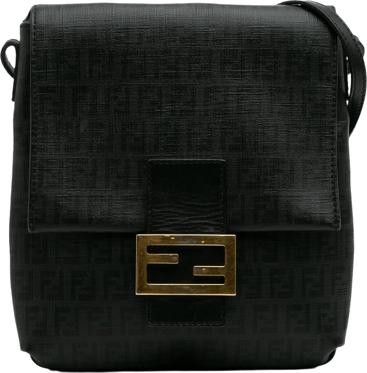 Fendi Zucchino Spalmati Crossbody, från Luxclusif, i färgen black.