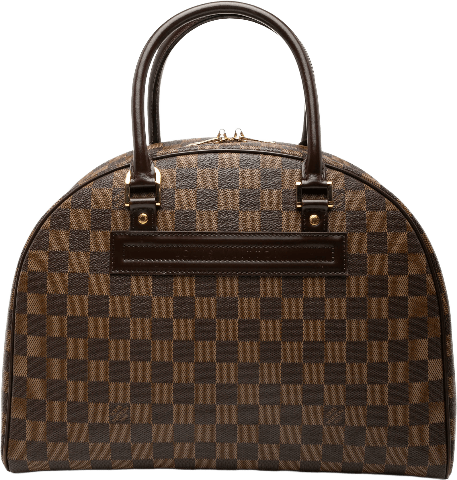 Louis Vuitton Damier Ebene Nolita, från Luxclusif, i färgen brown.