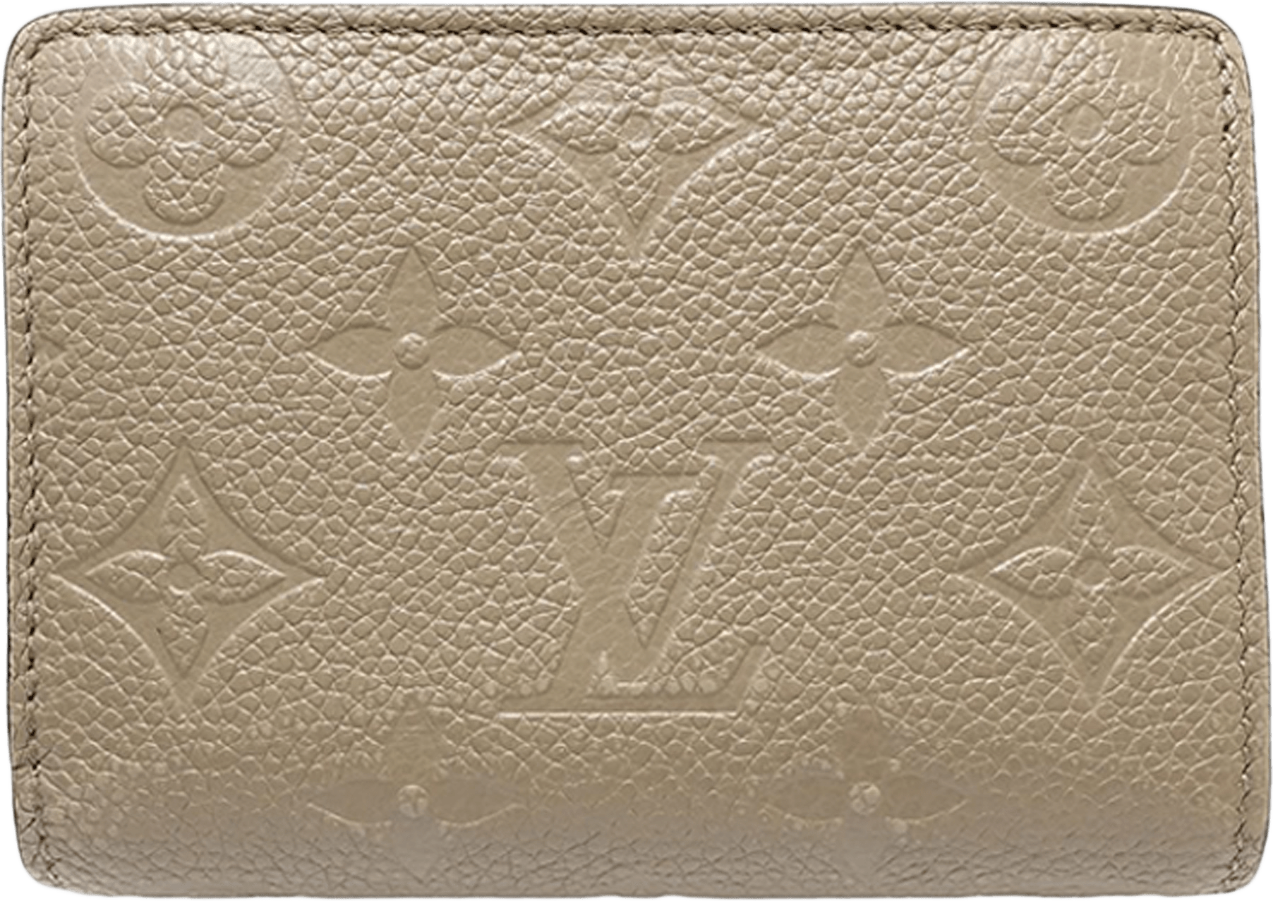 Louis Vuitton Monogram Empreinte Clea Wallet, från Luxclusif, i färgen beige.