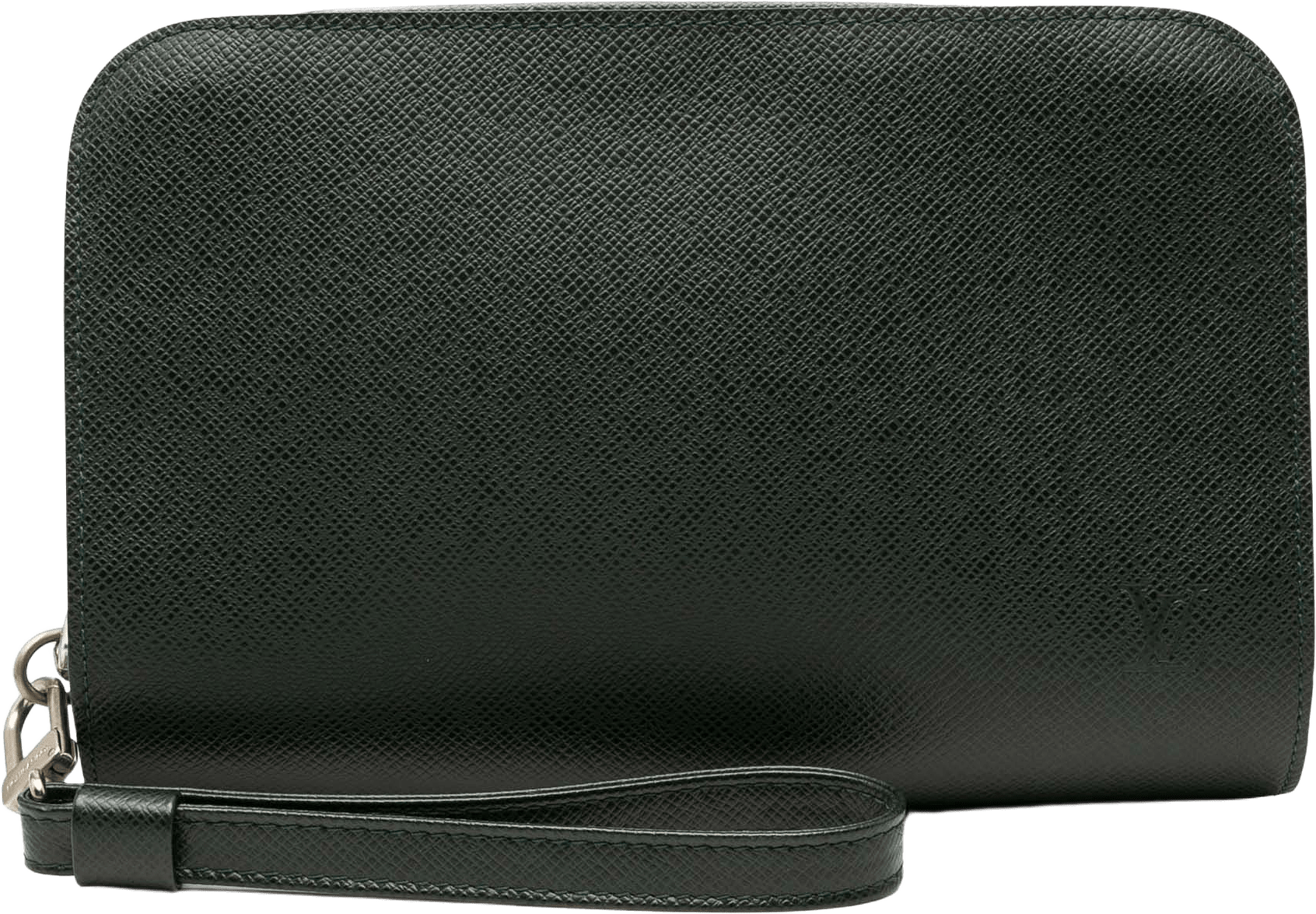 Louis Vuitton Taiga Pochette Baikal, från Luxclusif, i färgen dark green.