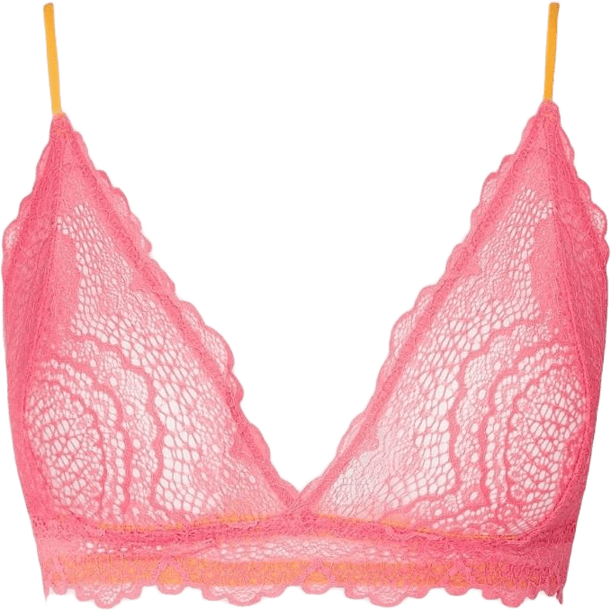 Lace Triangle Bralette, från Understatement, i färgen coral.