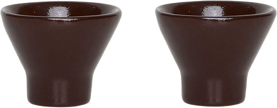 Yuka Egg Cup - Pack Of 2, från OYOY Living, i färgen dark terracotta.