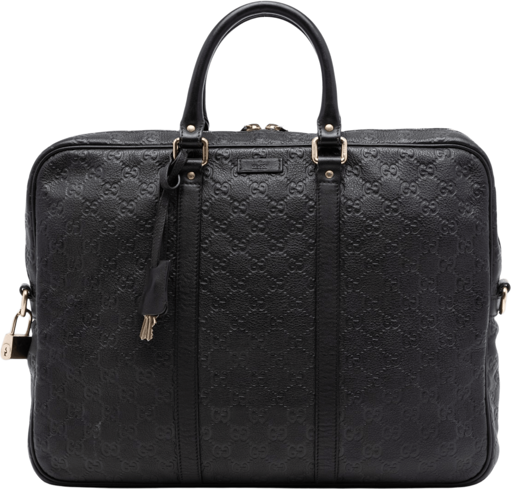 Gucci Guccissima Business Bag, från Luxclusif, i färgen dark brown.