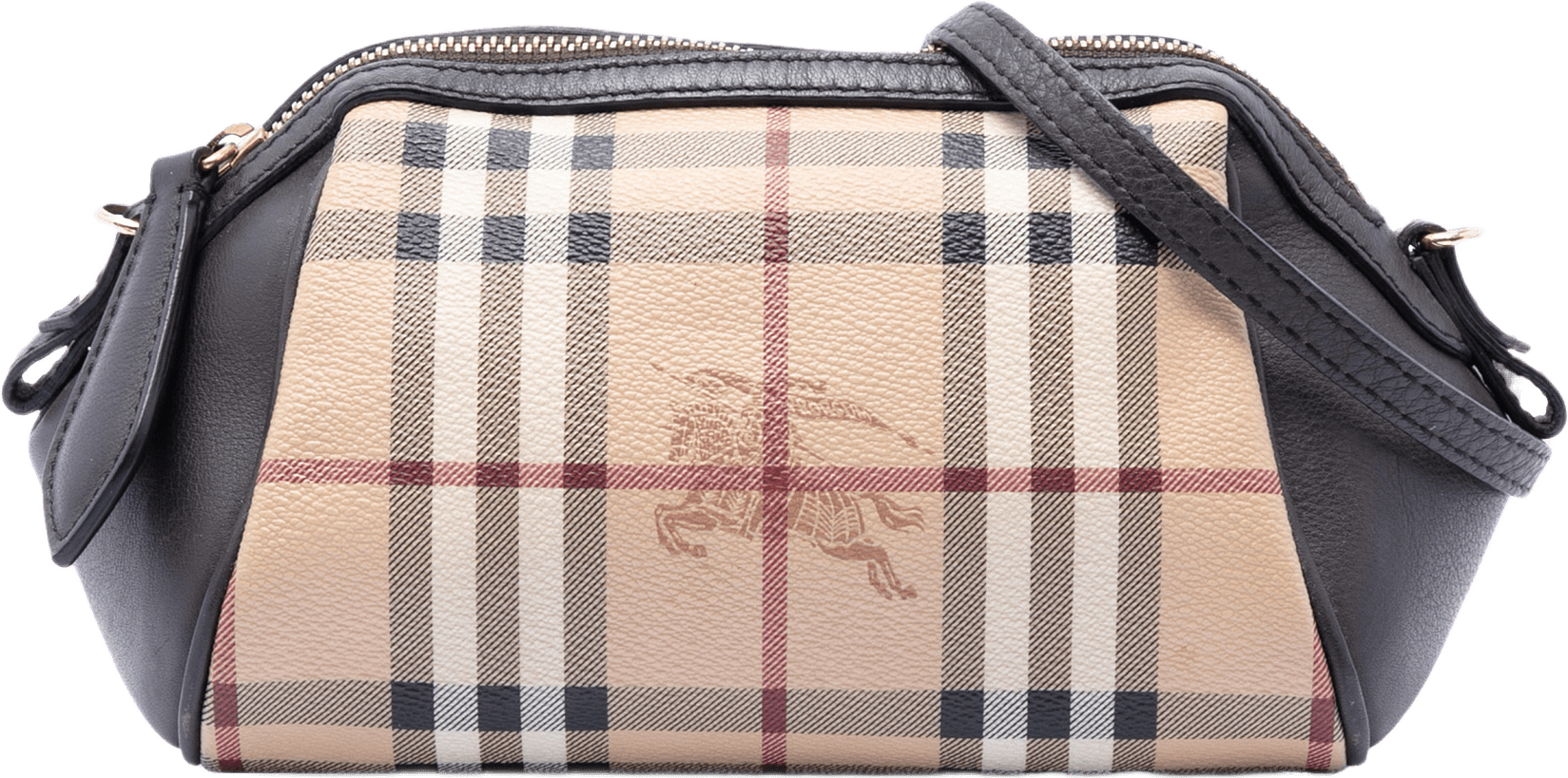 Burberry Mini Haymarket Check Coated Canvas Blaze Crossbody, från Luxclusif, i färgen beige.