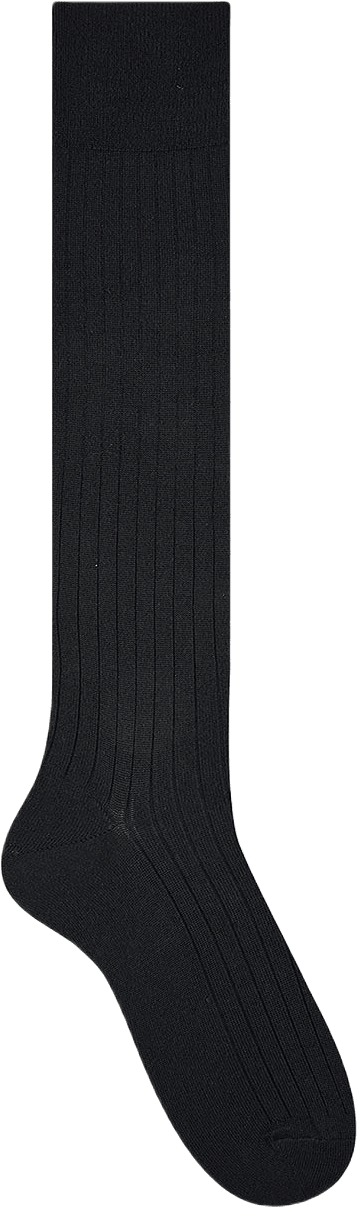 Knästrumpa i merinoull, från BleuForêt, i färgen Black.