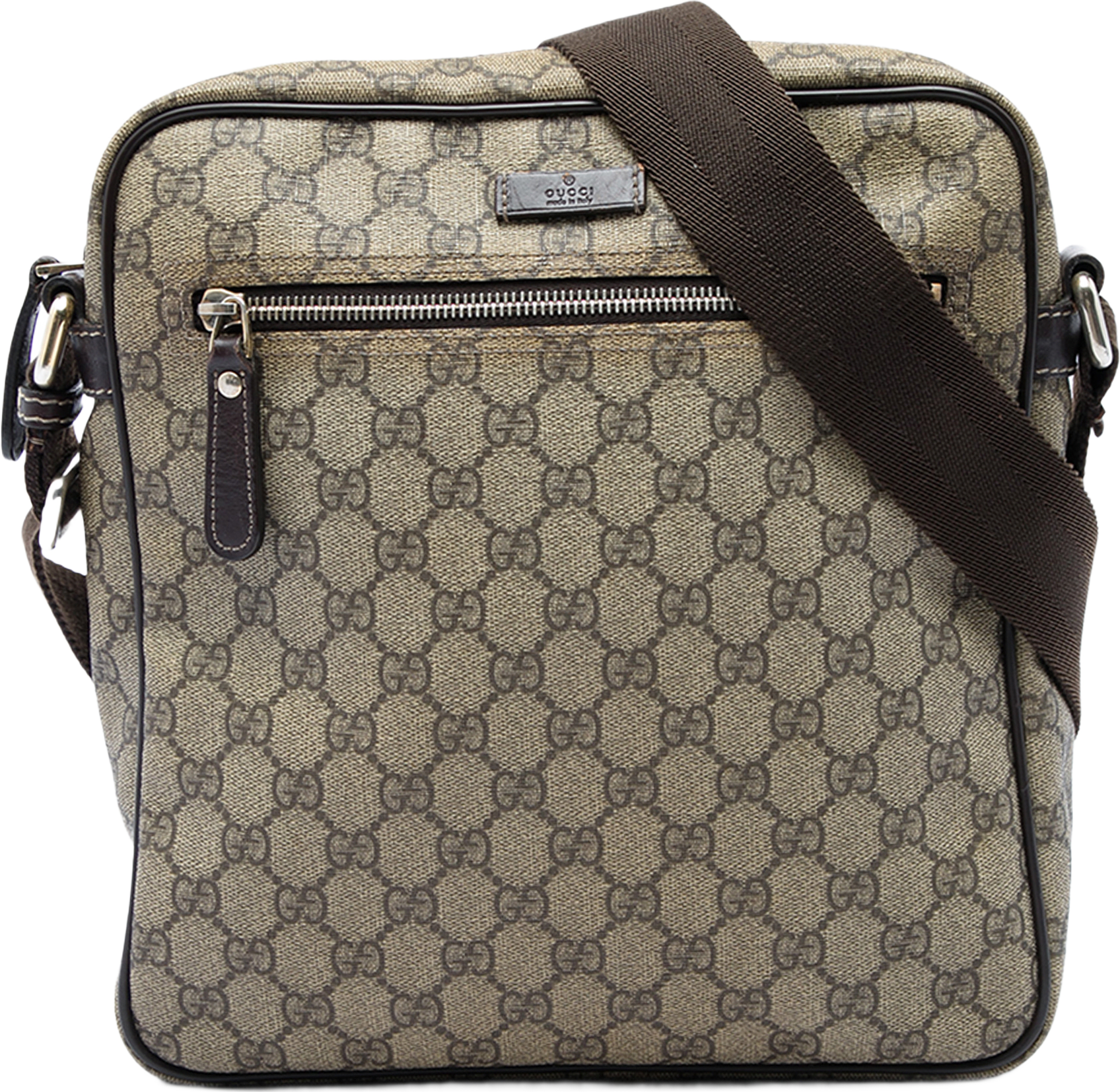 Gucci Gg Supreme Crossbody, från Luxclusif, i färgen beige.