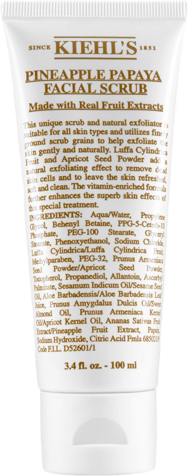 Pineapple Papaya Facial Scrub, 100 ml