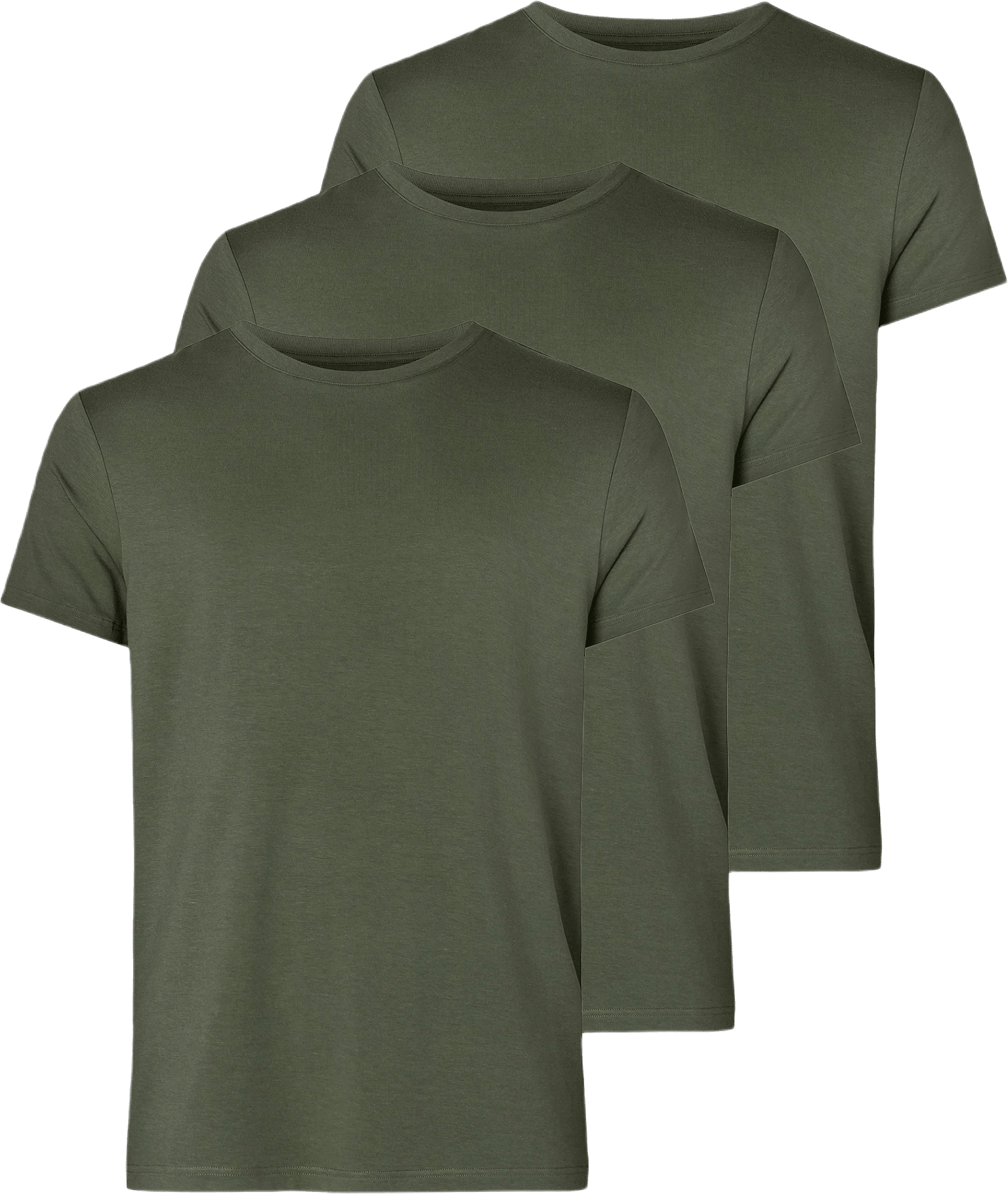 3-pack Bambu, T-shirt O-neck, Navy, från Resteröds, i färgen green.