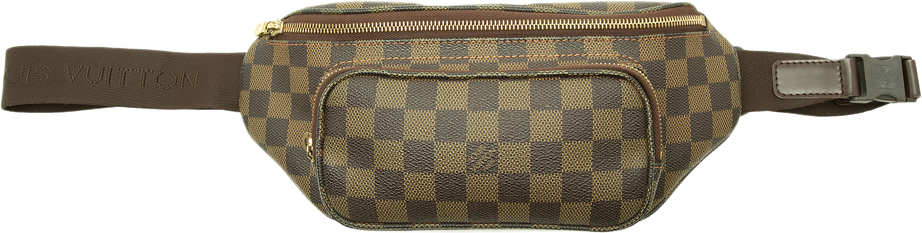 Louis Vuitton Damier Ebene Melville Bum Bag, från Luxclusif, i färgen brun.