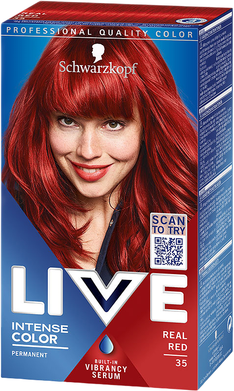 Live Hårfärg Intense Color, från Schwarzkopf, i färgen 35 Real Red.