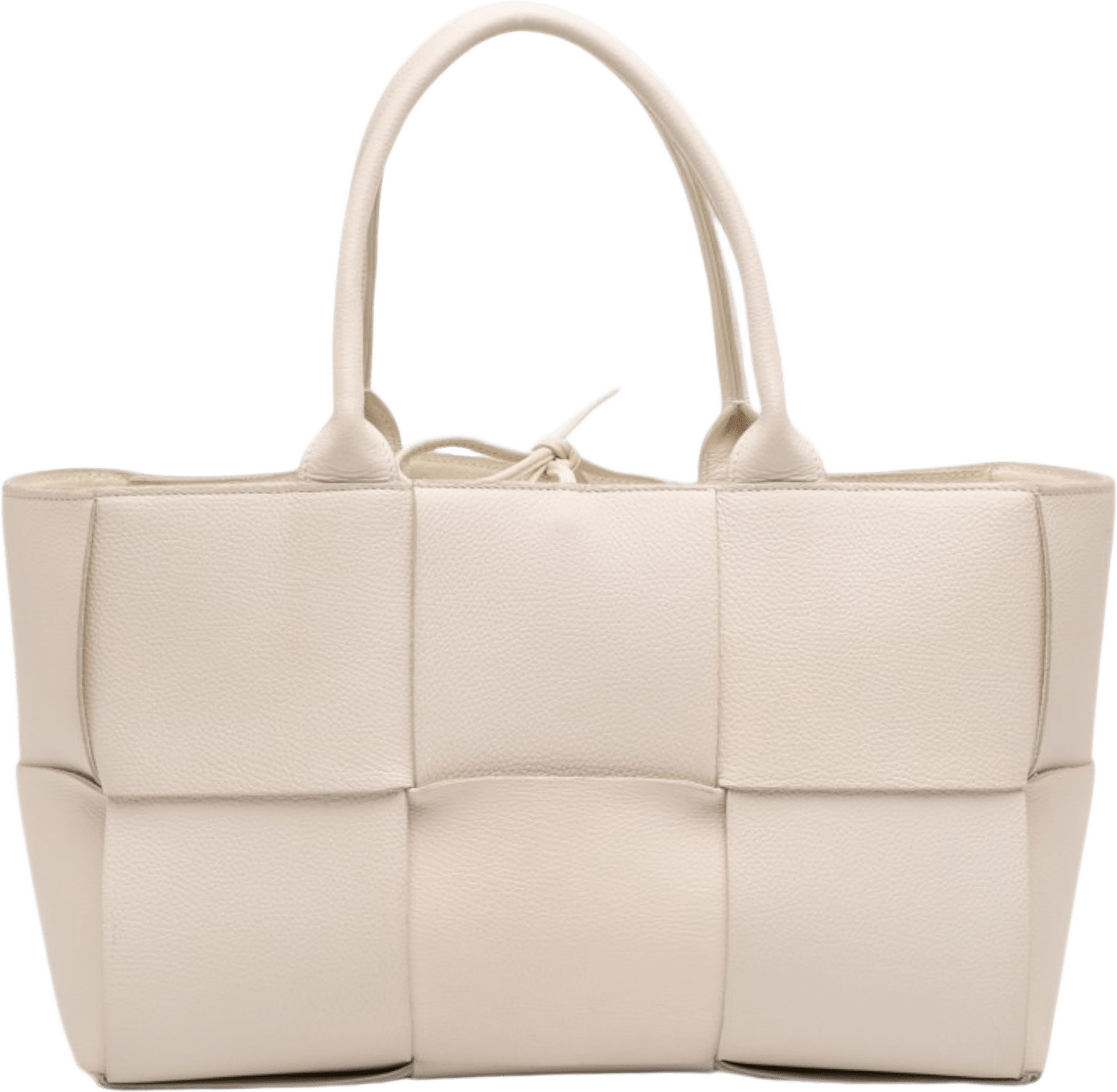 Bottega Veneta Small Nappa Maxi Intrecciato Arco Tote, från Luxclusif, i färgen white.
