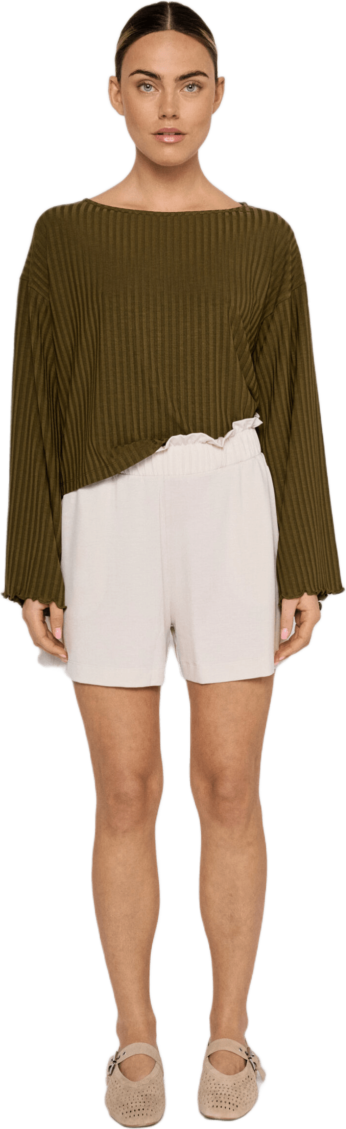 Sorba Shorts - Oyster, från Residus, i färgen beige.