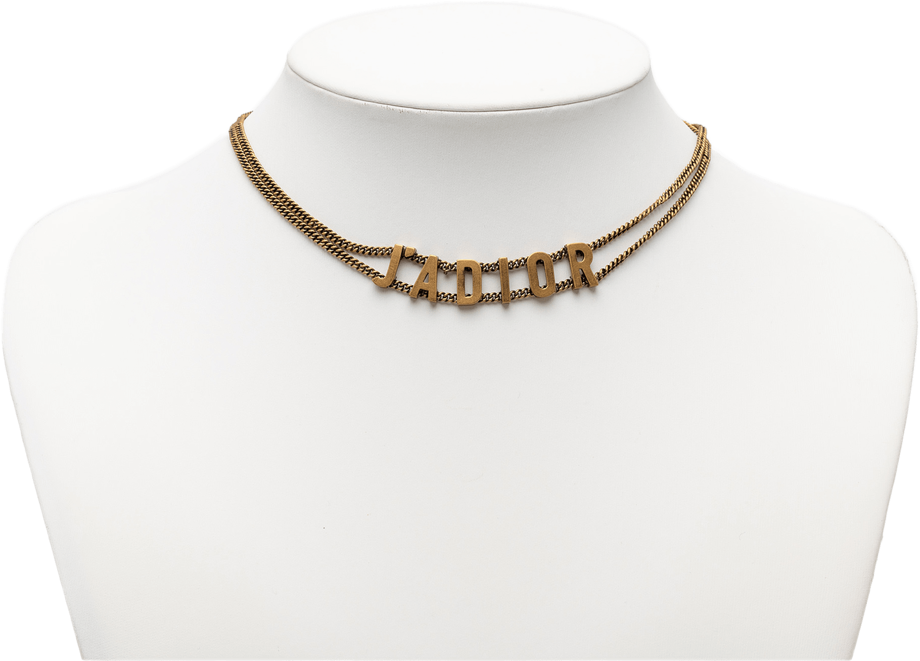 Dior Gold Plated J Adior Choker Necklace, från Luxclusif, i färgen gold.