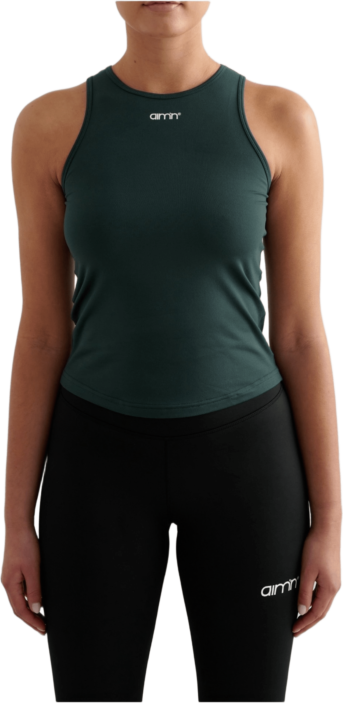 Soft Basic Singlet, från aim'n, i färgen deep emerald.