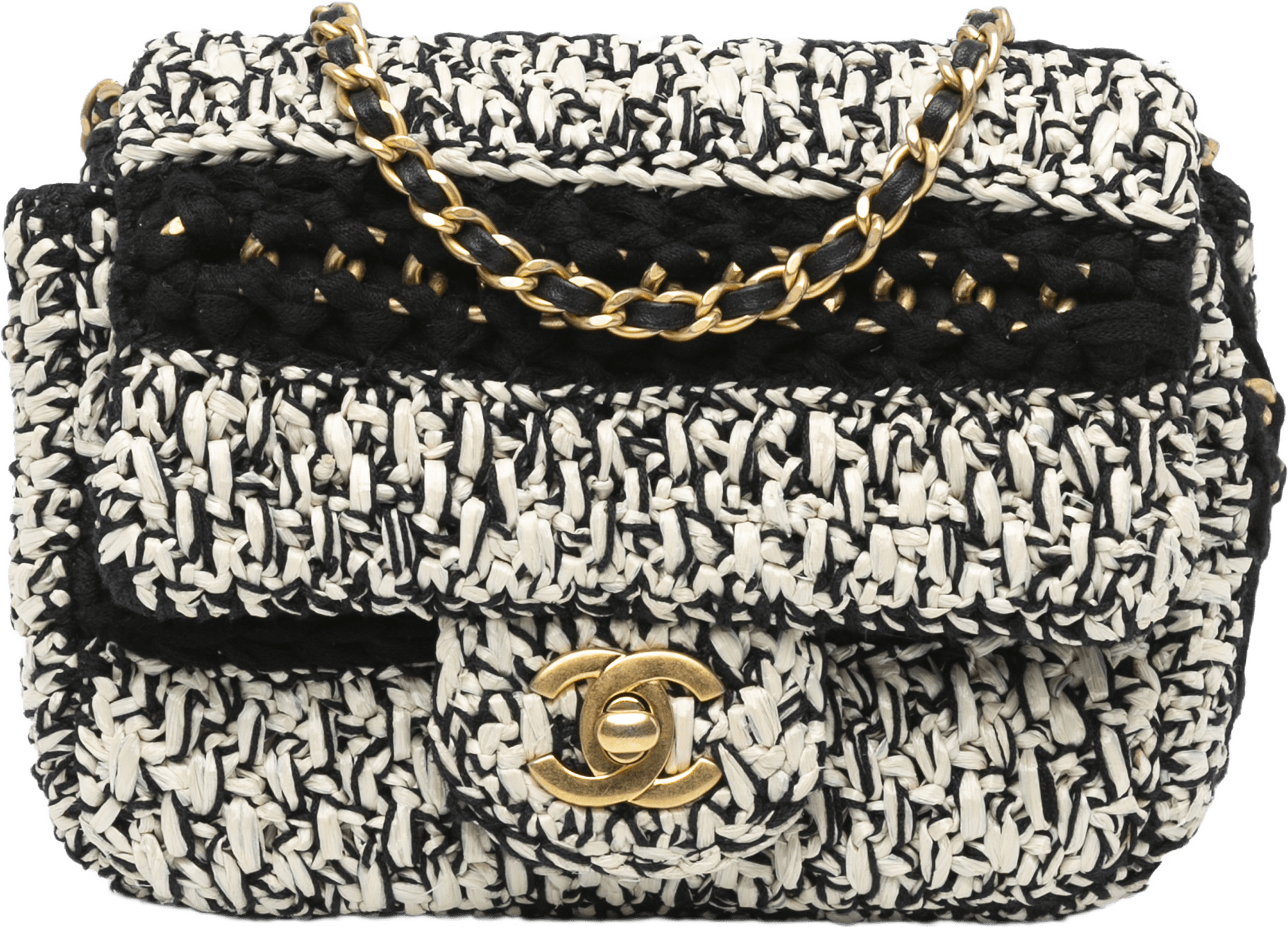 Chanel Raffia Braided With Love Flap