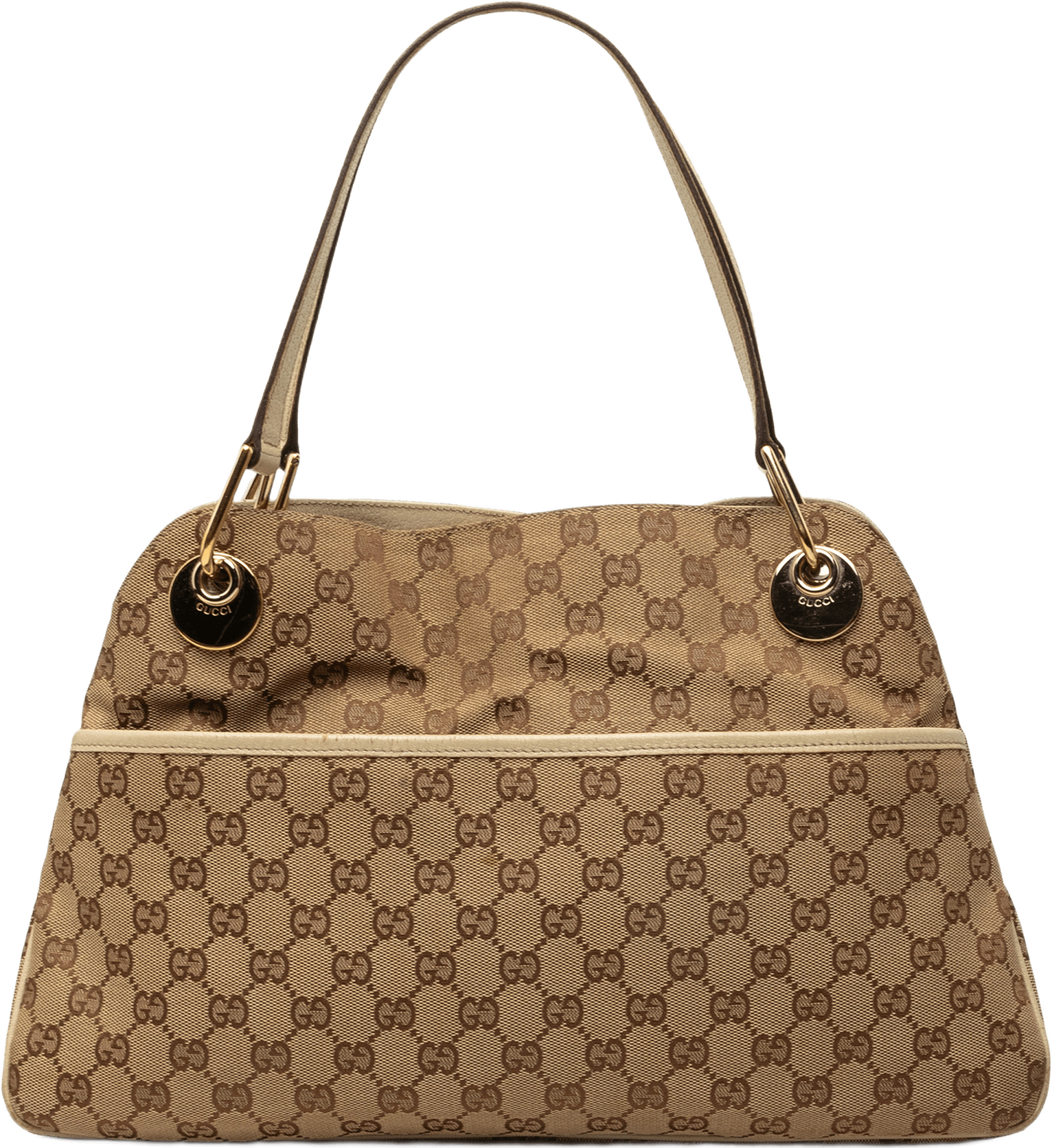 Gucci Gg Canvas Eclipse Shoulder Bag, från Luxclusif, i färgen beige.