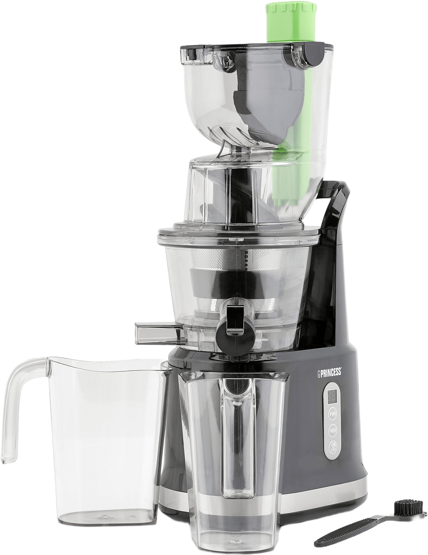 Slow Juicer 200w Xxl Matarhål, från Princess, i färgen svart.