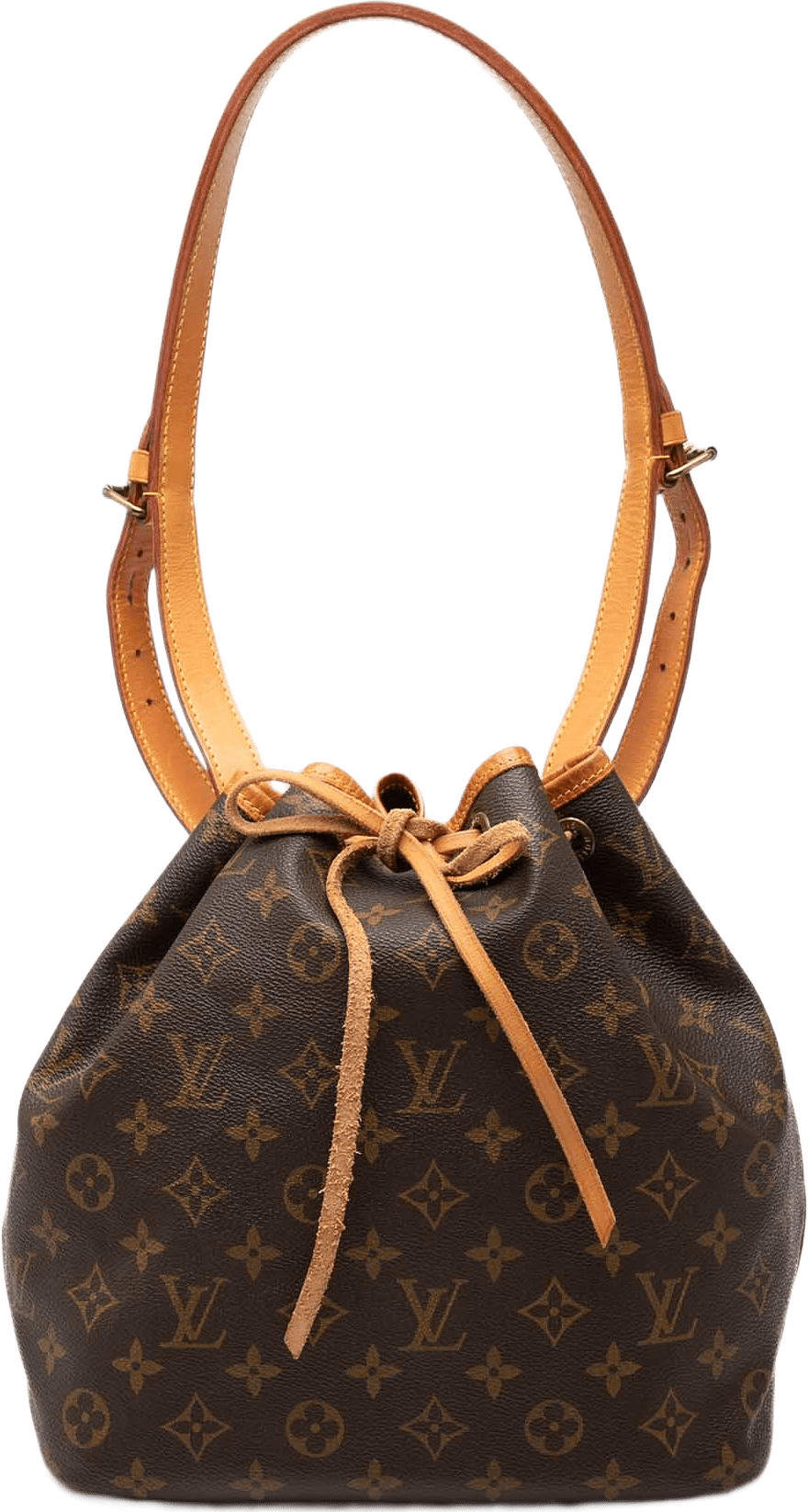 Louis Vuitton Monogram Petit Noe, från Luxclusif, i färgen brun.