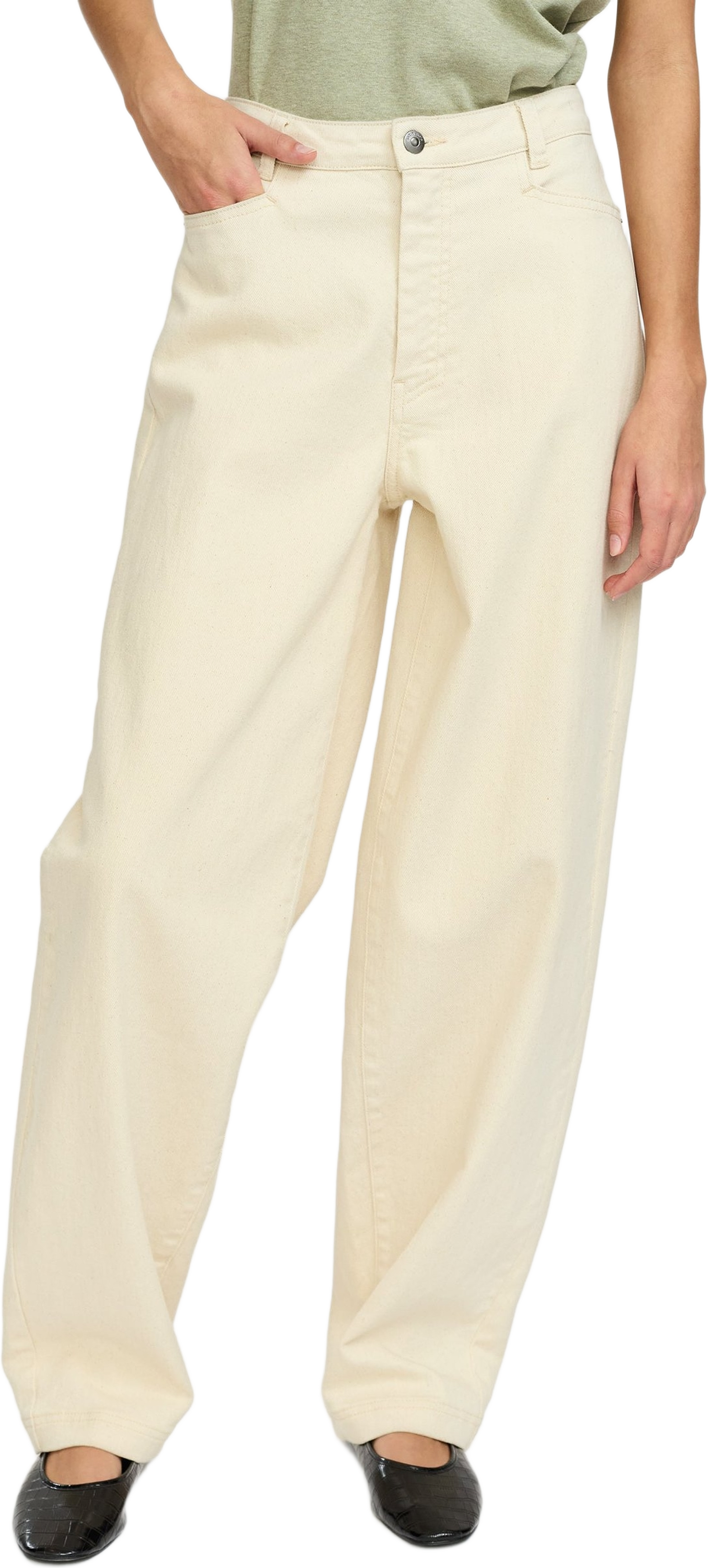 Srcaja Jeans - Ecru, från Soft Rebels, i färgen ecru.