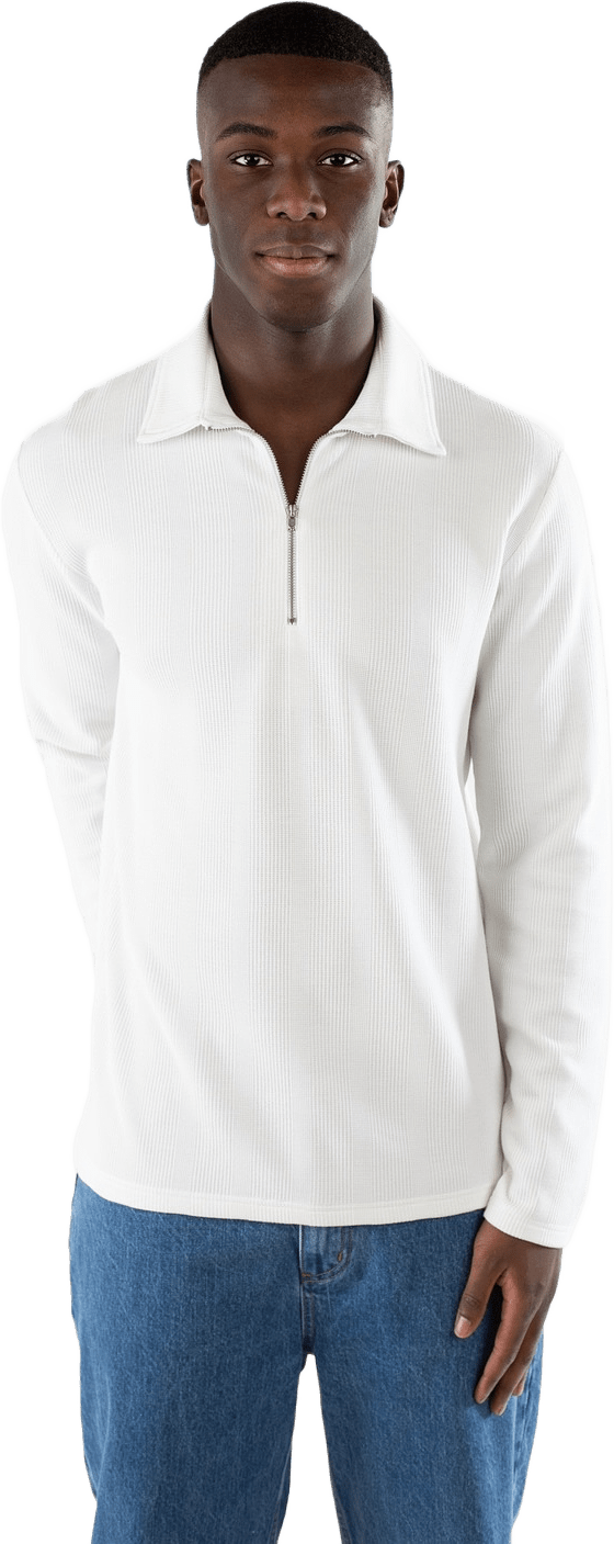 Yet Structure Half Zip Shirt, från Ciszere, i färgen white.