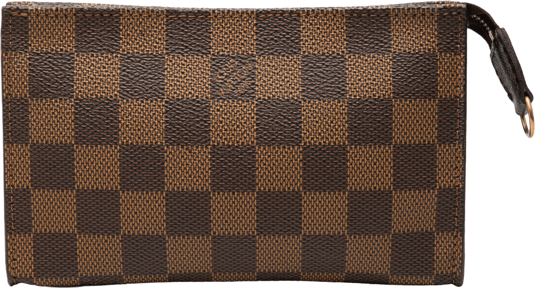Louis Vuitton Damier Ebene Marais Bucket Pouch, från Luxclusif, i färgen brown.