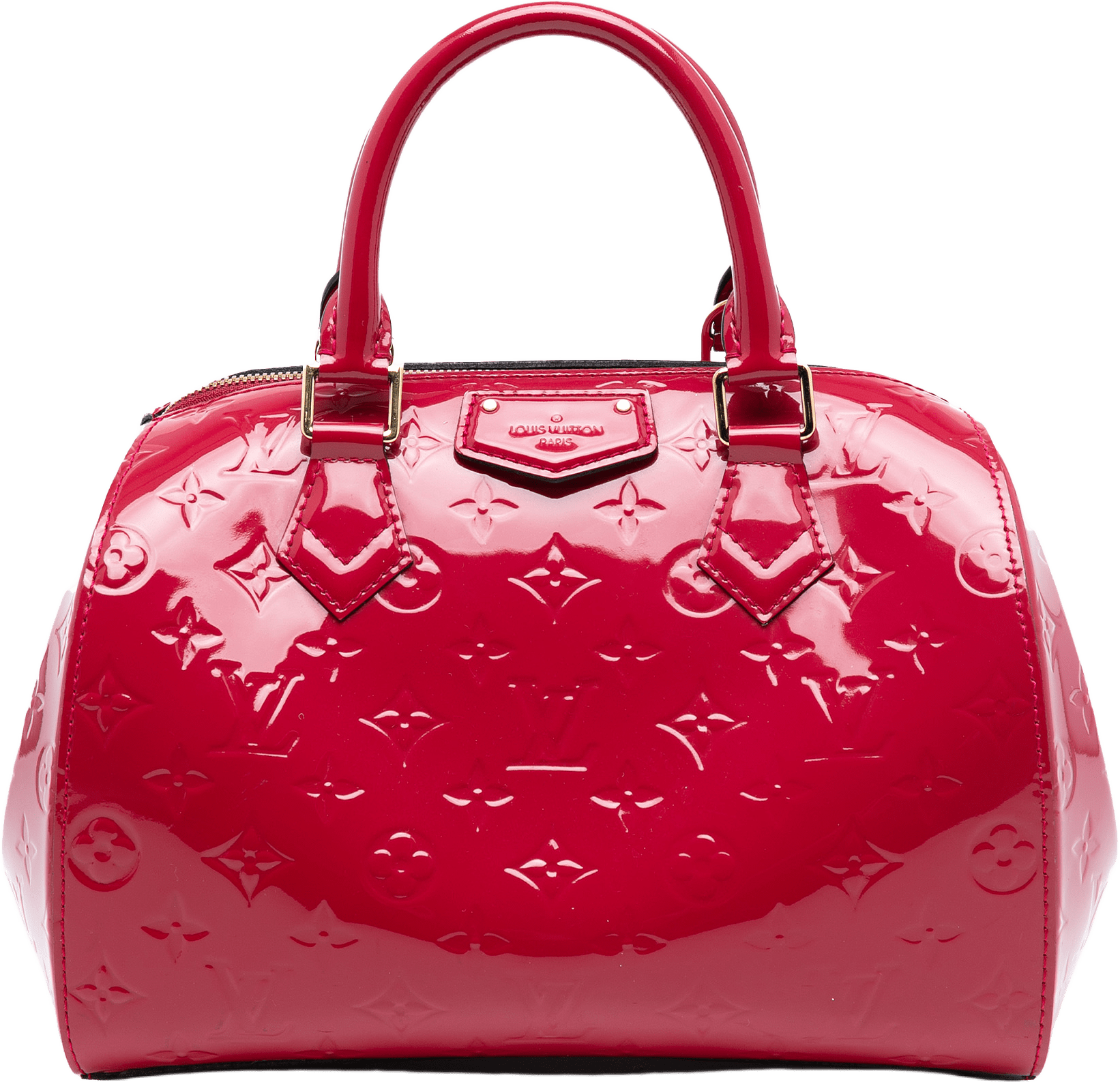 Louis Vuitton Monogram Vernis Montana, från Luxclusif, i färgen pink.